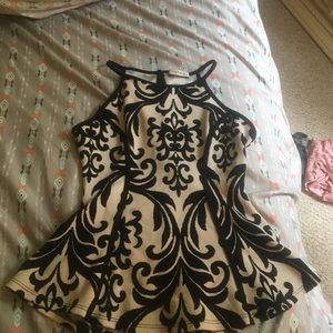 black and white/cream color shirt